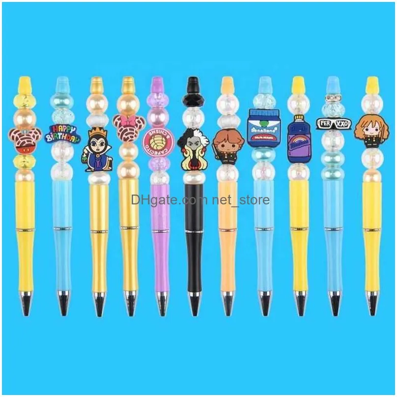 wholesale jewelry silicone beads pen novelty decorative add a top beadable creative diy beaded pens