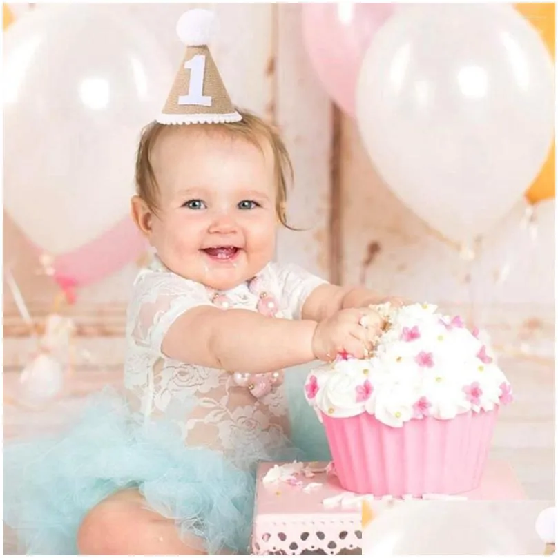 Party Decoration Hat Baby Birthday 2th Years Kids Shower Headband D