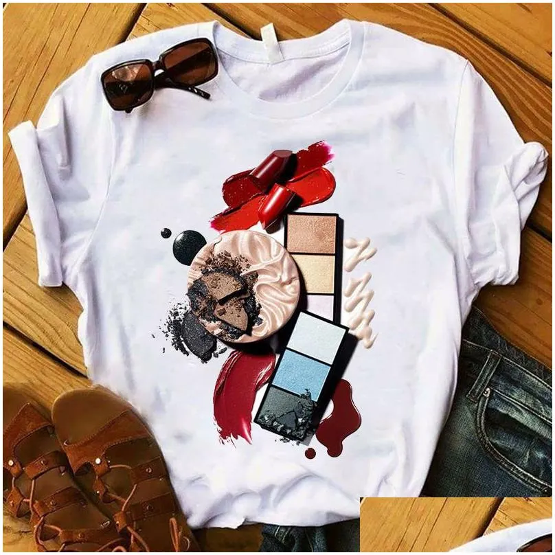 Women`S T-Shirt Womens Plus Size S-3Xl Designer Fashion White Letter Printed Short Sleeve Tops Loose Cause Clothes 26 Colours Drop Del Dhcok