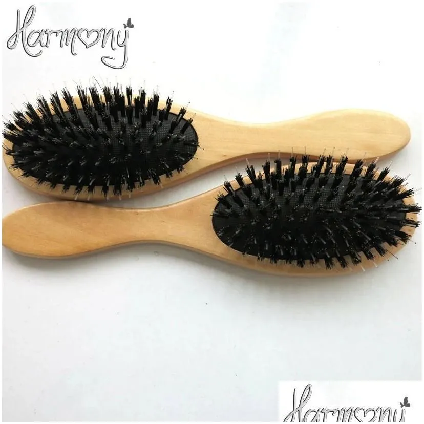 20pcs Professional Natural Hair Brush Boar Bristle Wood Bristles Mix Nylon Comb 240315