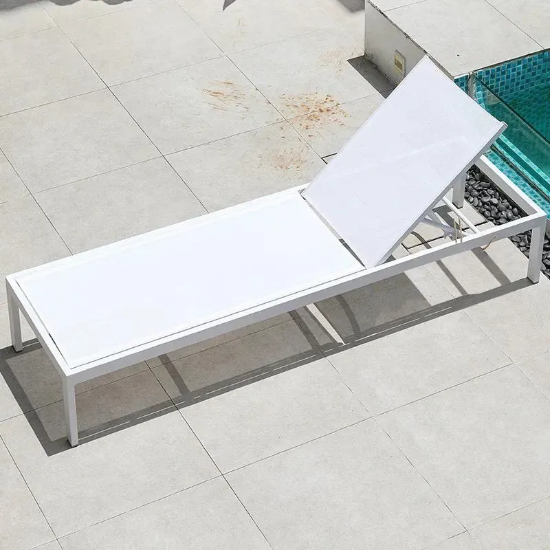 Camp Furniture Outdoor Lying Bed Swimming Pool Beach Chair Leisure White Lazy Courtyard Villa