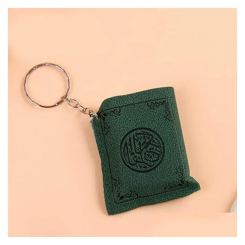 Keychains & Lanyards Keychain Quran Book Cool Cute Car Bag Key Ring Mini Fashion Wholesale Islam Gift L230314 Drop Delivery Accessori Dhgyl