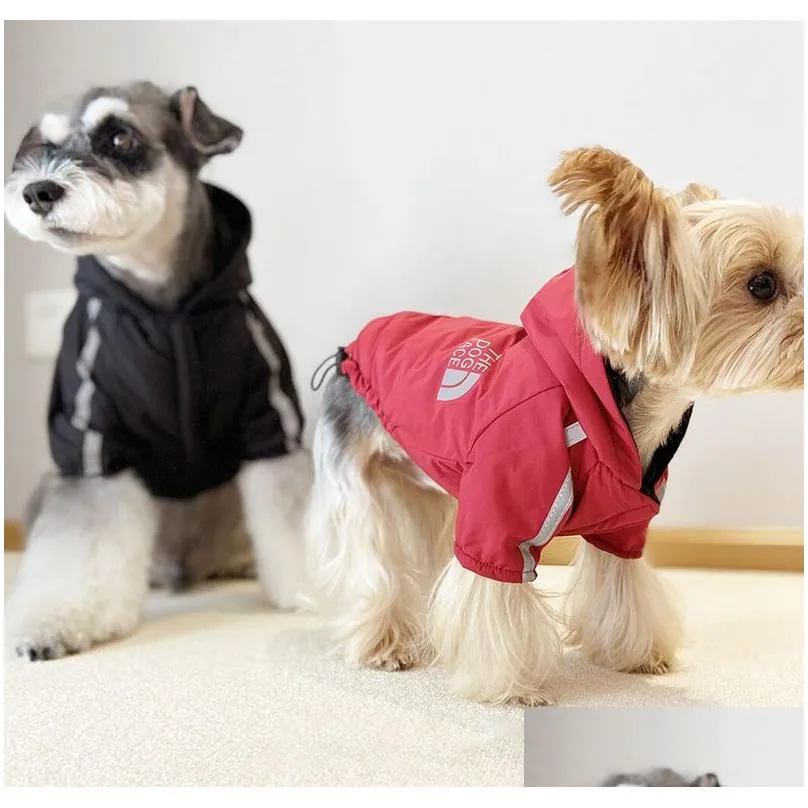Dog Apparel Soft And Warm Dogs Hoodie Designer Doggy Face Sweater Pet Winter Coat Jacket Cold Weather Clothes For French Bldog Xl Drop Dhh3K