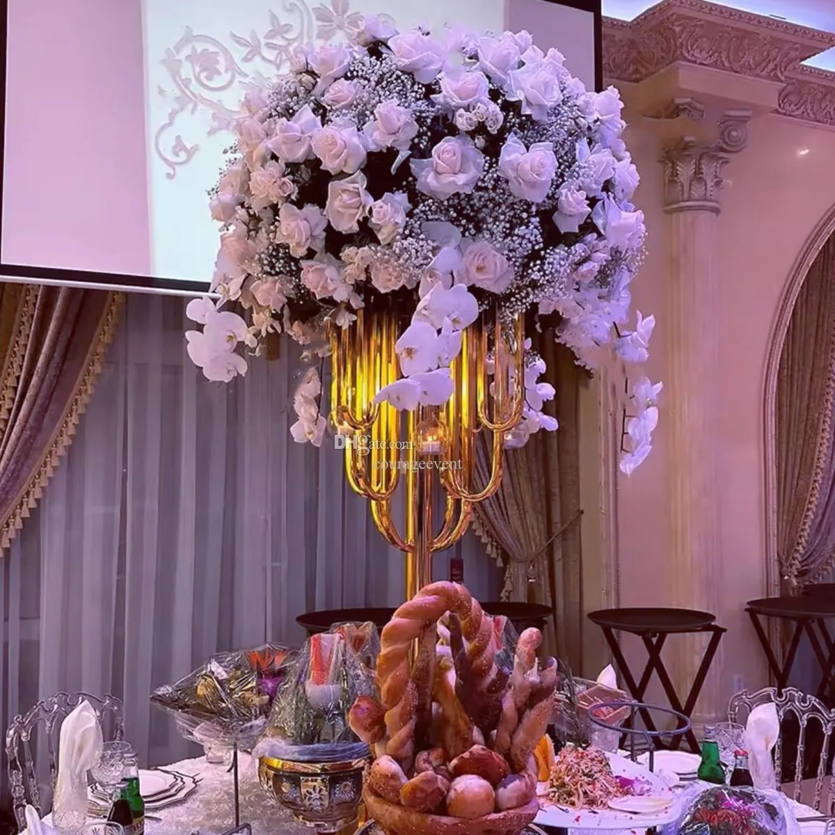 Luxury Wedding Supplies Event Table Decoration Gold Wedding Centerpieces Tree For Wedding Table flower vase floor for wedding arrangement decoration