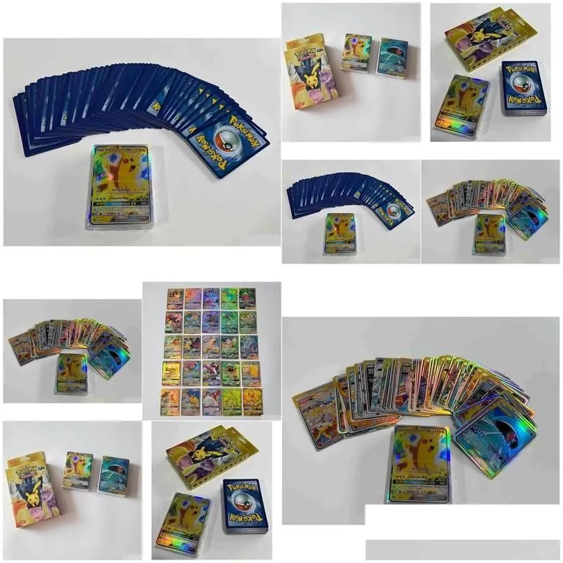 Other Toys 100Pcs Pocket V Vmax Cards Display English Version Shining Playing Game Collection Booster Box Kids Toy Drop Delivery Dhv9Y
