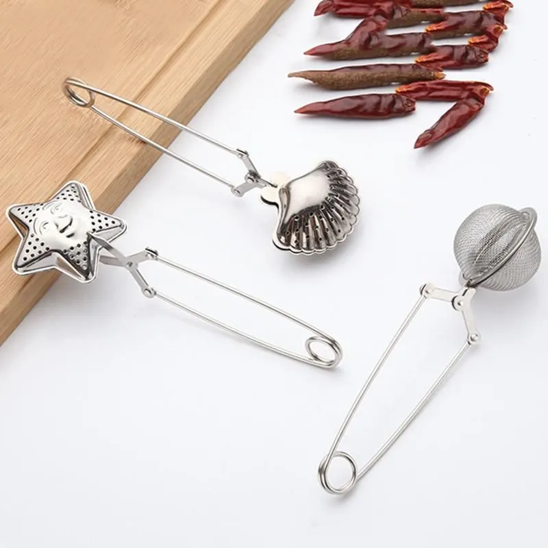 Sphere Mesh Tea Strainer Stainless Steel Handle Tea Ball Tea Infuser Kitchen Gadget Coffee Herb Spice Filter Diffuser 0513