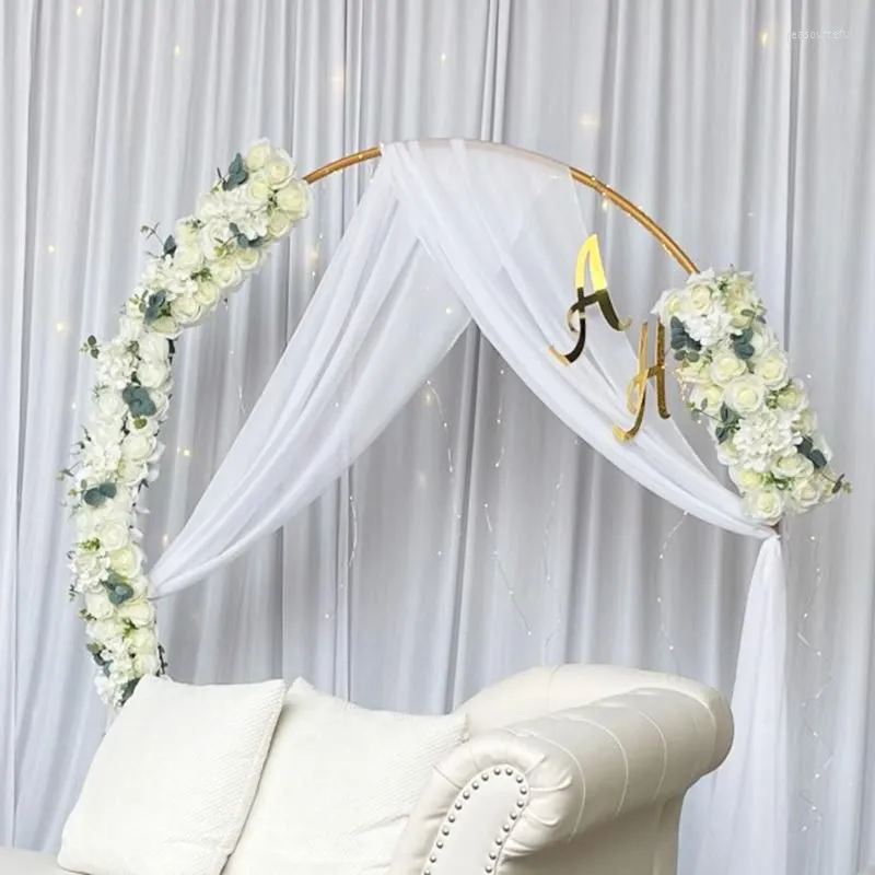 Party Decoration White Wedding Arch Flowers Peony Rose Artificial Flower Row For Arrangement Fake Plant Wall