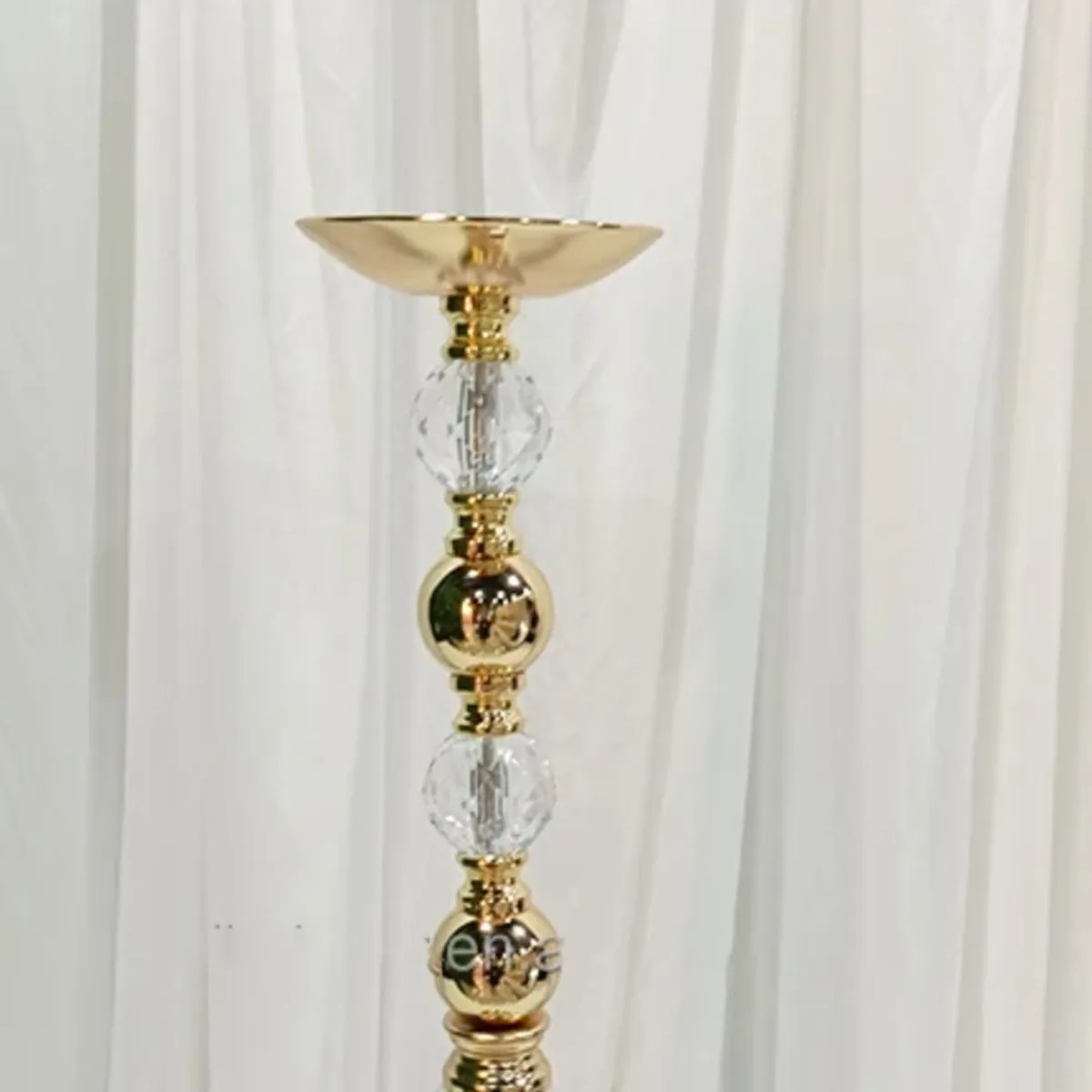 60cm /100cm)Wedding Supplies Gold Metal Crystal Flower Stand Wedding Table Decoration Centerpiece 430