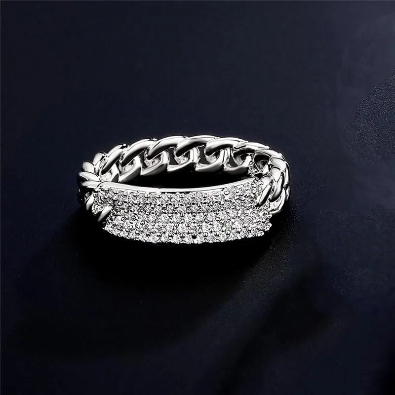 Wedding Rings 2021 High Quality Unique Cuban Cubic Zirconia For Women Jewelry Party Gift7143337