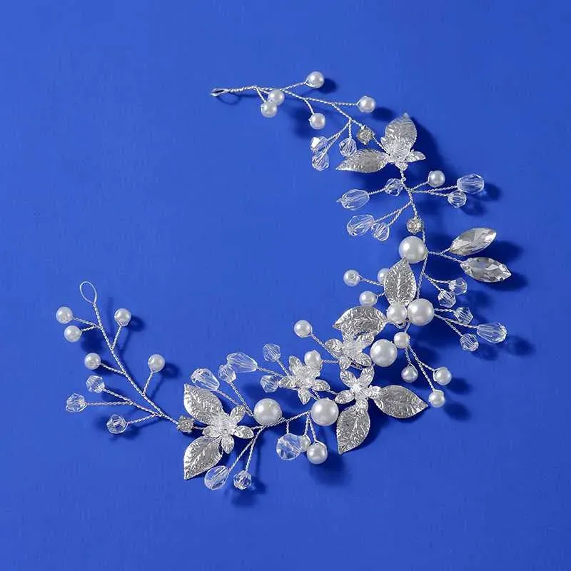 Hair Clips Bridal Accessories Simple Alloy Leaf Band&Suitable For Women`s Wedding Birthday And Party Pairs