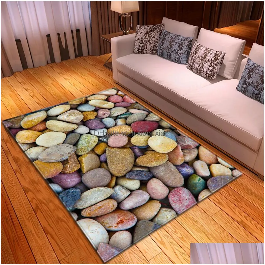 nordic carpets for living room 3d flannel printing pattern bedroom carpet kids room rug non-slip decorative bedside mat 210317