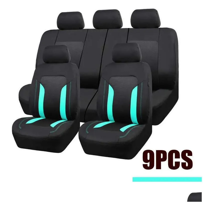 Car Seat Covers New Upgrade Breathable Mesh Fabric Ers With 3 Zipper Fit For Most Suv Truck Van Protector Cushion Drop Delivery Automo Oto1P