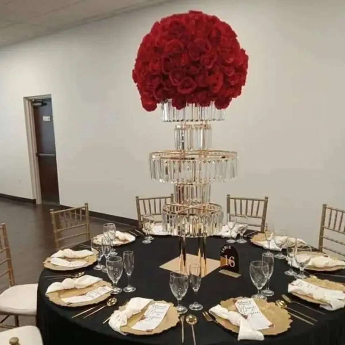3pcs) 90cm/120cm round bottom Wedding supplier acrylic flower vase crystal tall flower trumpet vase floral centerpiece for event party