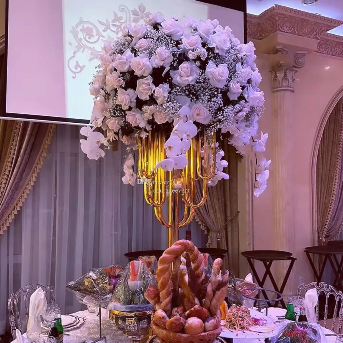 Luxury Wedding Supplies Event Table Decoration Gold Wedding Centerpieces Tree For Wedding Table flower vase floor for wedding arrangement decoration