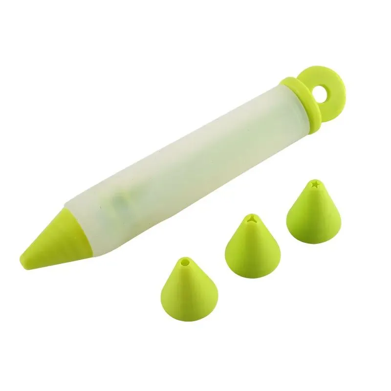 Silicone Food Write Pen Chocolate Decorating Tools Cake Mold Cream Icing Piping Pastry Kitchen Accessories With 4 Nozzles YFA1955