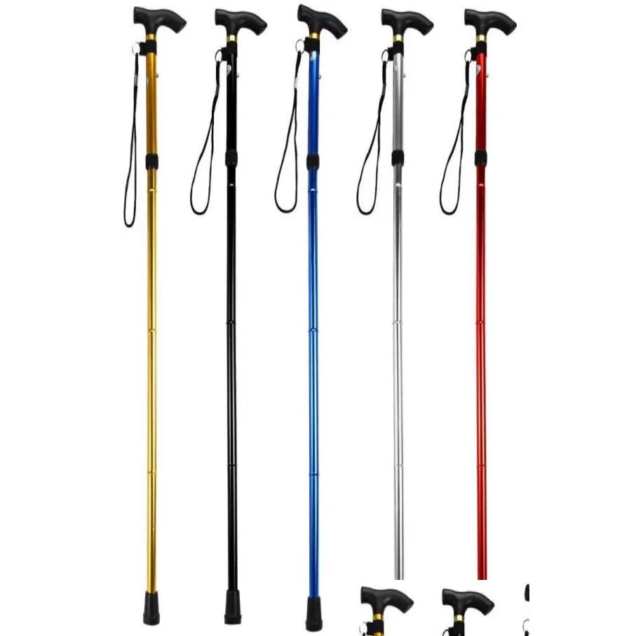 Whole New Design Adjustable Aluminum Alloy Metal Folding Cane Walking Sticks Adjustable Height and Non Slip Rubber Base Walki9126645