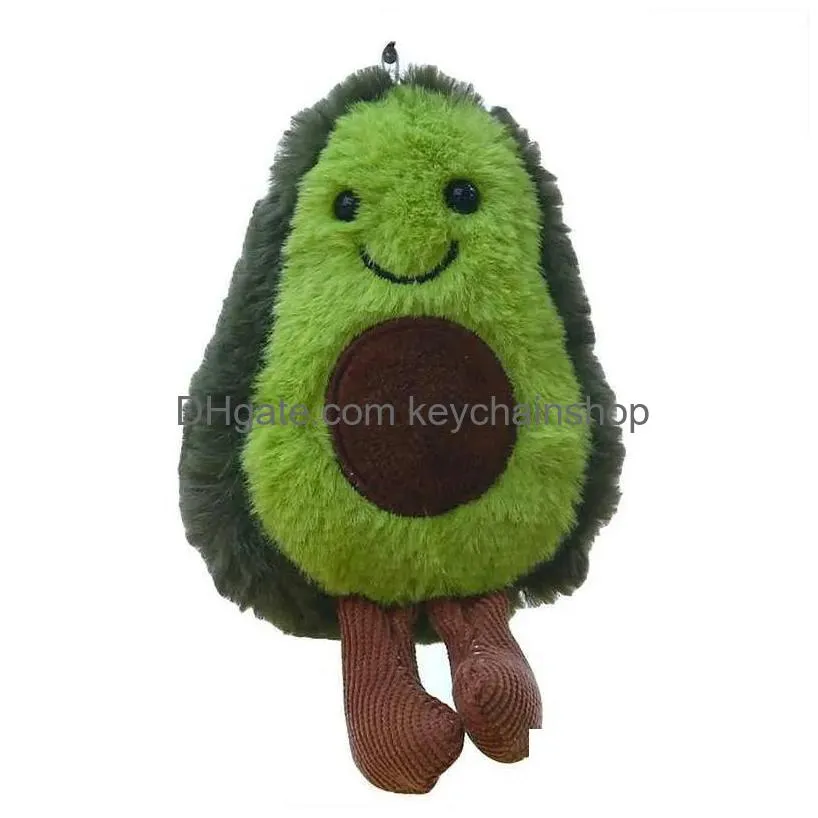 Keychains & Lanyards 13Cm Cute Avocado Keychain Stuffed P Filled Doll Key Ring Child Christmas Gift Girl Baby R231012 Drop Delivery F Dhce5