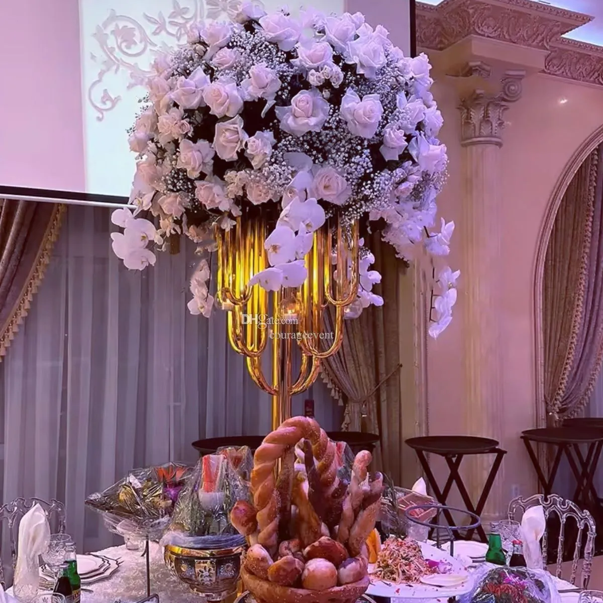 Luxury Wedding Supplies Event Table Decoration Gold Wedding Centerpieces Tree For Wedding Table flower vase floor for wedding arrangement decoration