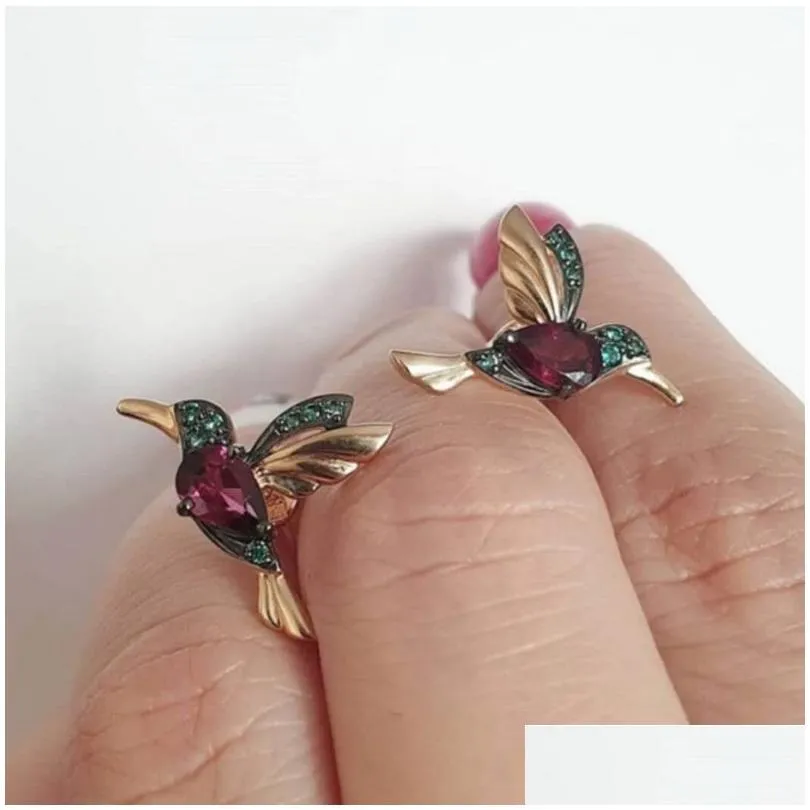 Dangle & Chandelier Cute Bird Long Tassel Earrings Crystal Pendant Small Gift Jewelry For Women Earring Drop Delivery Dhndz