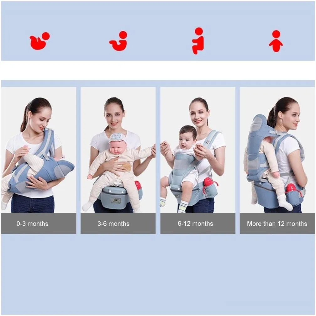 Carriers, Slings & Backpacks 048M Ergonomic Baby Carrier 15 Using Way Infant Hipseat Front Facing Kangaroo Wrap Sling Travel Drop Deli Otlli