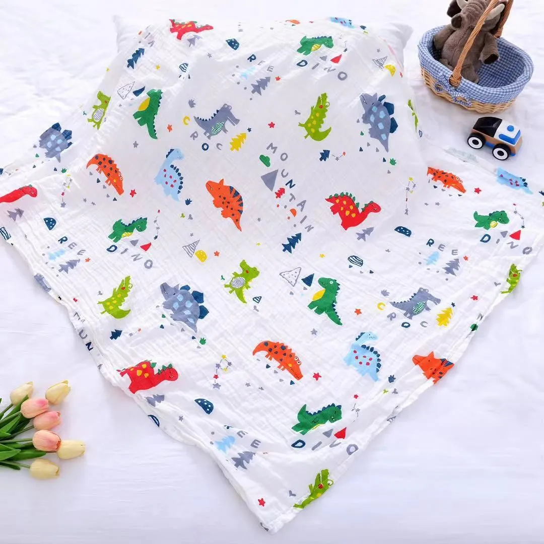 120x110cm Newborn robes Swaddle Blanket Muslin Diaper Baby Blankets Infant Gauze Bath Towel Baby Warp