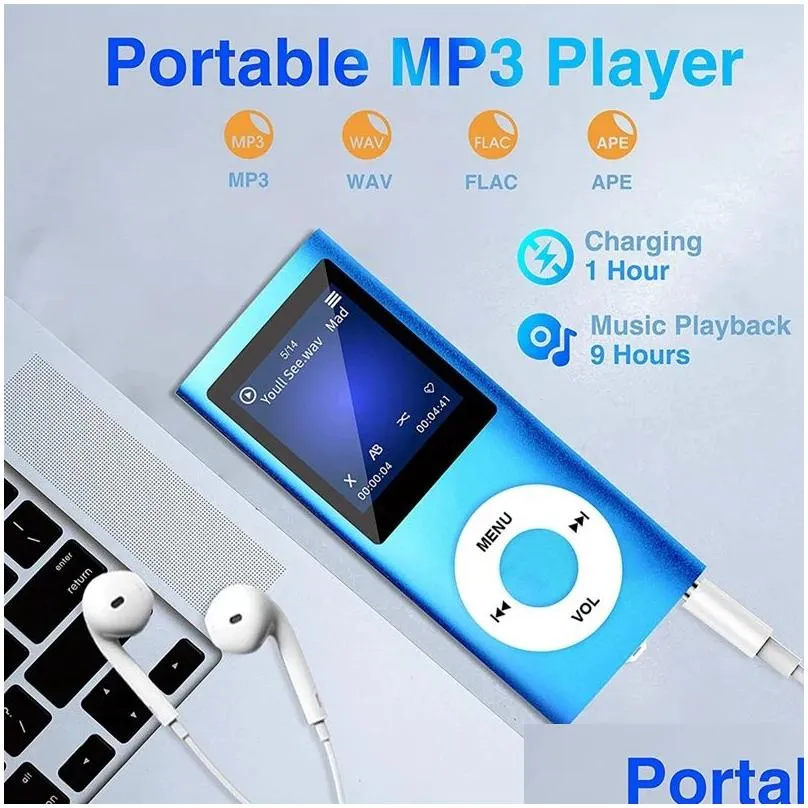 Mp3 & Mp4 Players Player With Bluetooth 5.0 Music 32Gb Tf Card Fm Earphone Portable Hifi Drop Delivery Electronics Ot5Zd