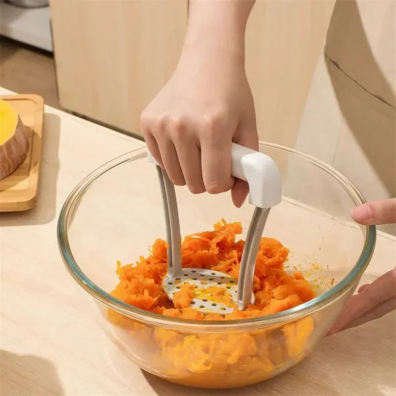 Manual Potato Masher ABS PP Plastic Material Pressed Potato Pumpkin Portable Tool Kitchen Gadgets for Babies Food MHY061