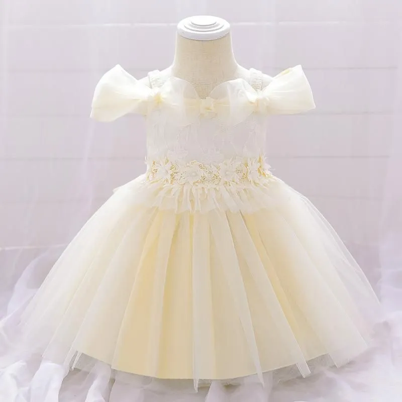 Girl`s Dresses 2021 1st Birthday Born Pageant Dress Christening For Baby Girl Clothes Princess Lace Party And Wedding Floral