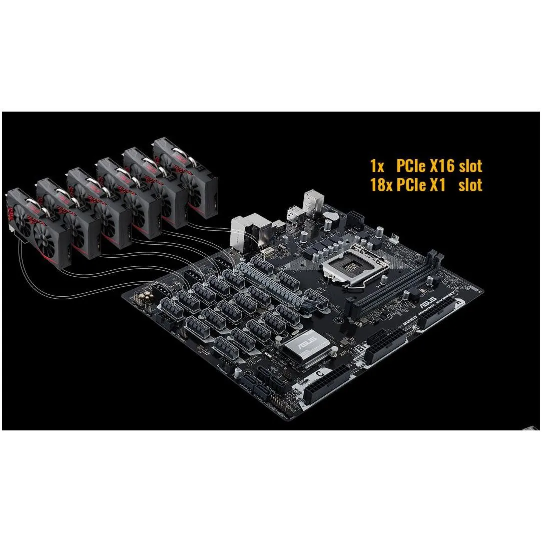 Computer motherboard ASUS B250 MINING EXPERT012345675171375