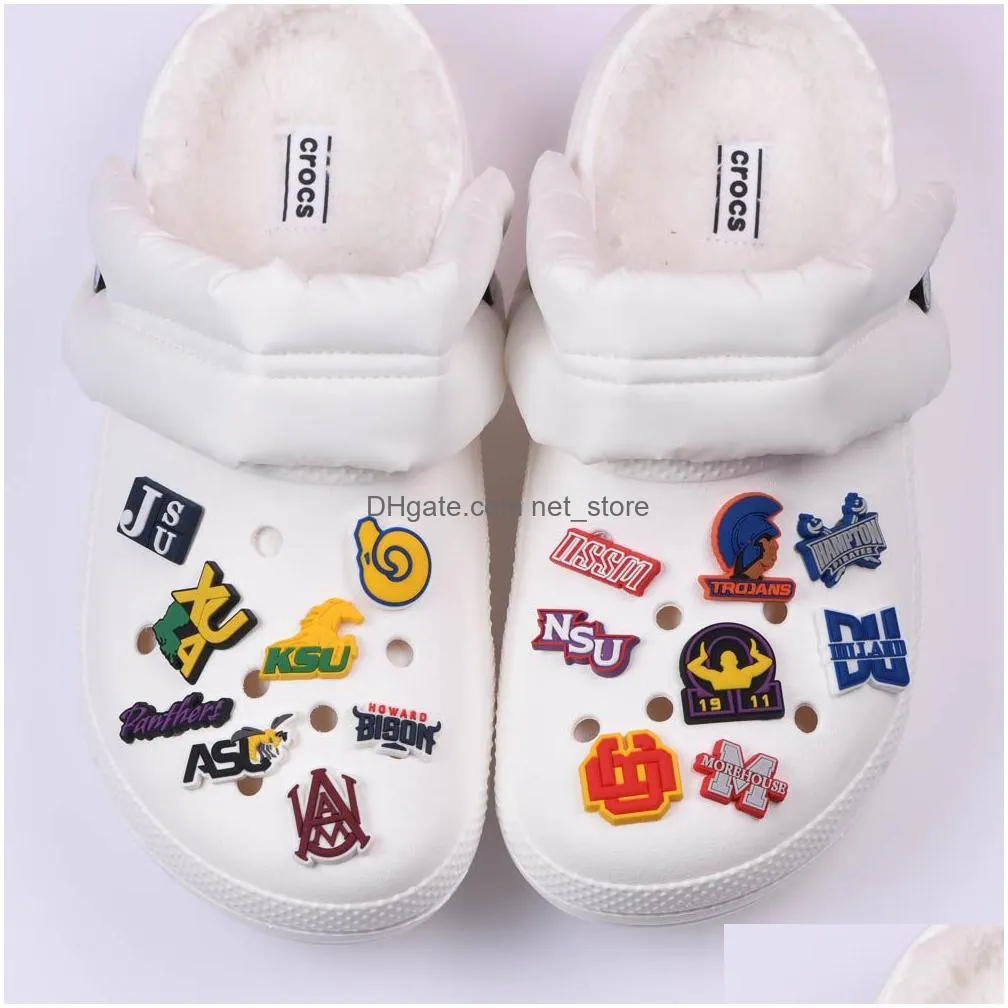 factory wholesale discount price clog shoes charm for sandal decoration college sign shoe charms