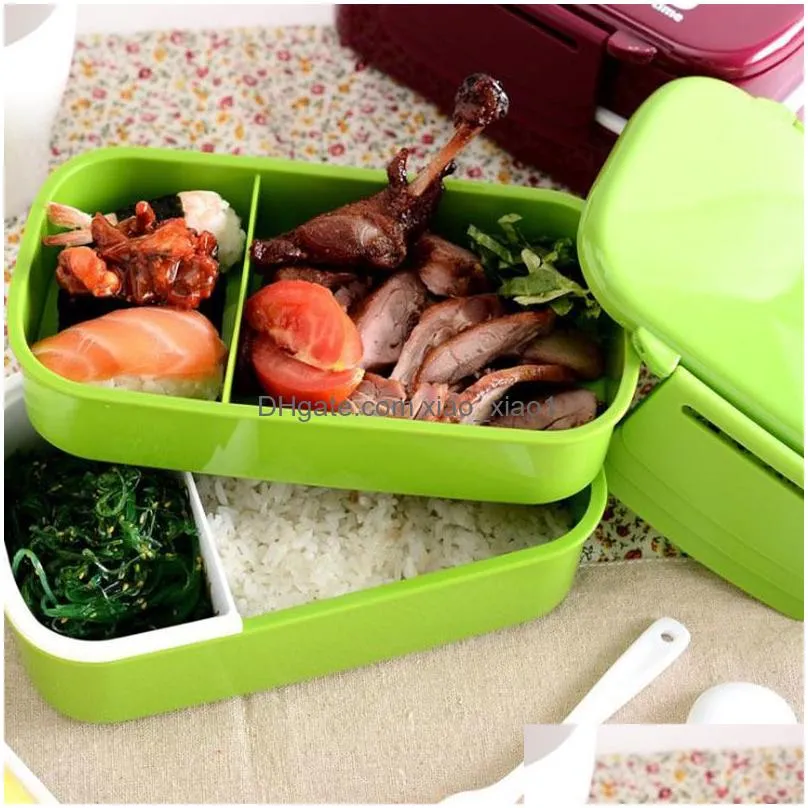 creative eco-friendly lunch box for kids 1400ml food cintainer portable bento leakproof microwavable storage 210423