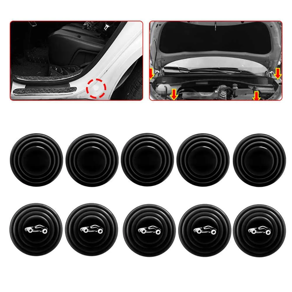 New 4Pcs/lot Car Trunk Sound Insulation Pad Universal Car Door Shock Absorbing Gasket For VW Shockproof Thickening Cushion Stickers