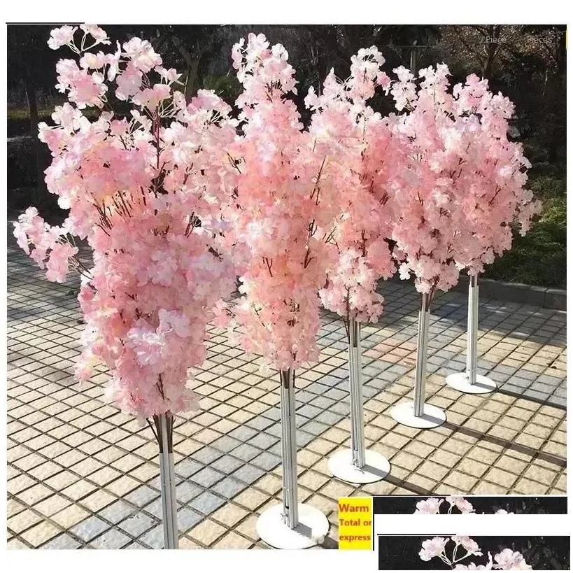 decorative flowers wreaths wedding decoration 5ft tall 10 piecelot slik artificial cherry blossom tree roman column road drop deli