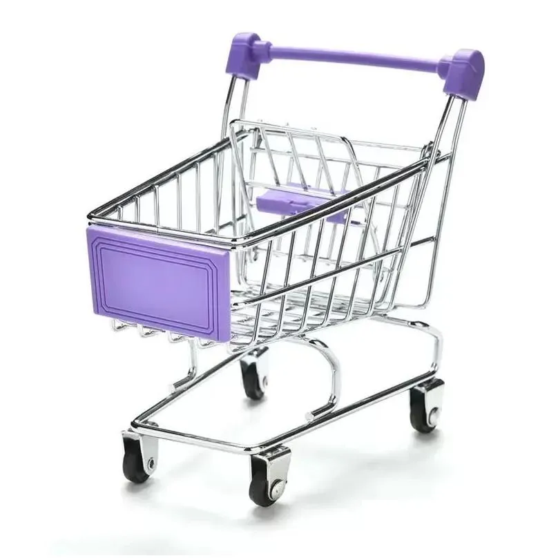 Party Favor Creative Mini Children Handcart Simation Bird Parrot Hamster Toy Small Supermarket Shop Cart Utility Pretend Play Toys Str Dh27Q