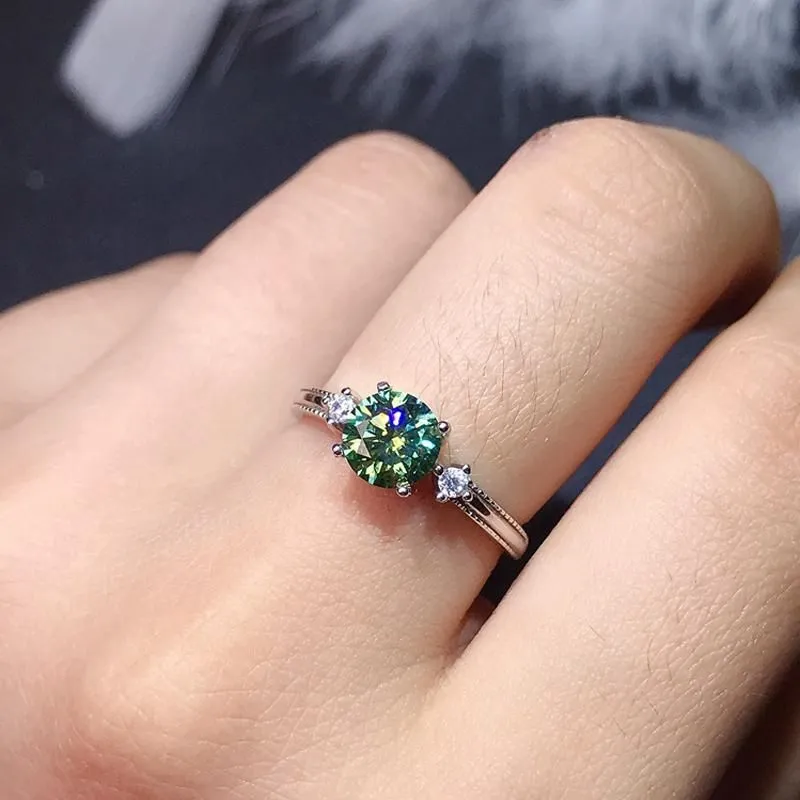 Wedding Rings Green Sapphire Dainty Ring For Women Single Crystal Gemstone Anniversary Proposal Gift Mother039s Day Her7868627