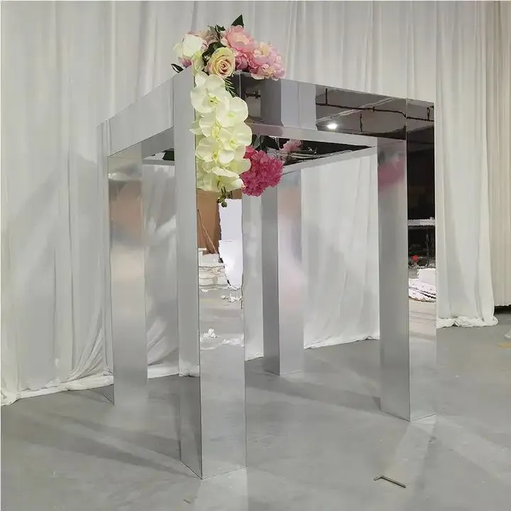 3 feet x 3 feet tall)one set like picture) Crystal Candelabra Wedding Table Center For Centerpieces Flower stand Wedding table Decoration Mirror Pillars