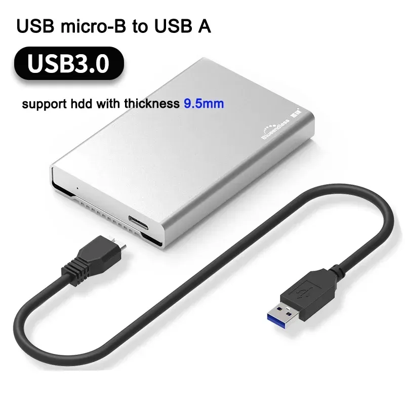 Enclosure 2.5`` hdd enclosure sata high speed Type C 3.1 / USB microB 3.0 to sata hdd cases full aluminum notebook hard drive caddys