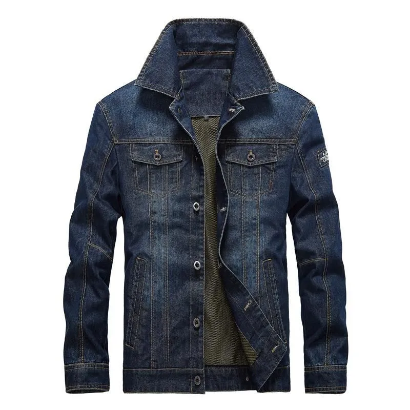 Men`s Jackets Menswear 2022 Denim Jacket Mens Cotton Casual Large Plush 66009a