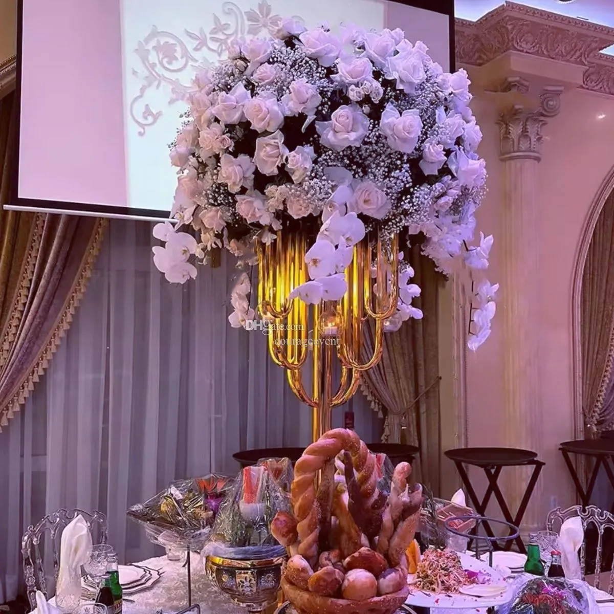 Luxury Wedding Supplies Event Table Decoration Gold Wedding Centerpieces Tree For Wedding Table flower vase floor for wedding arrangement decoration