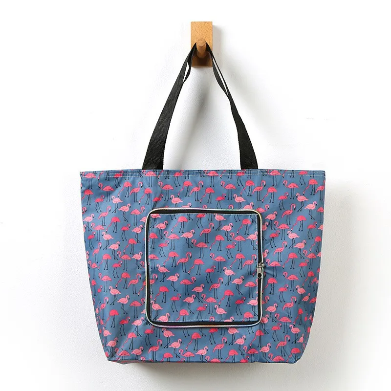 Customized Oxford cloth folding shopping bag with five compartments, waterproof zipper bag, supermarket shopping handbag designer bag factory DD-33