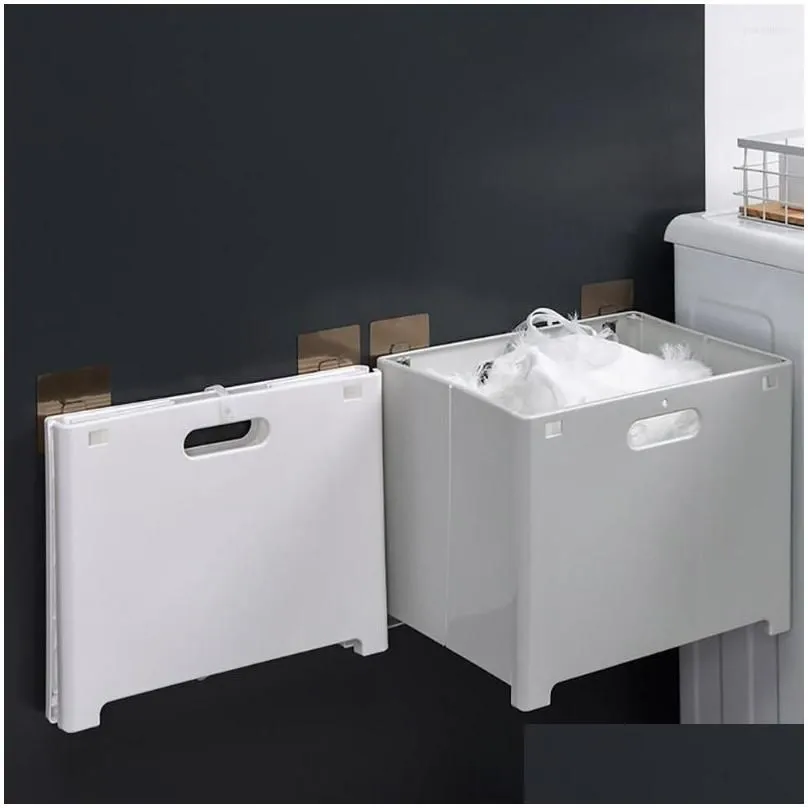 Storage Boxes & Bins Storage Boxes Sweater Organizer For Closet Punch- Folding Basket Bathroom Wall Hanging Laundry S Tablecloth Drop