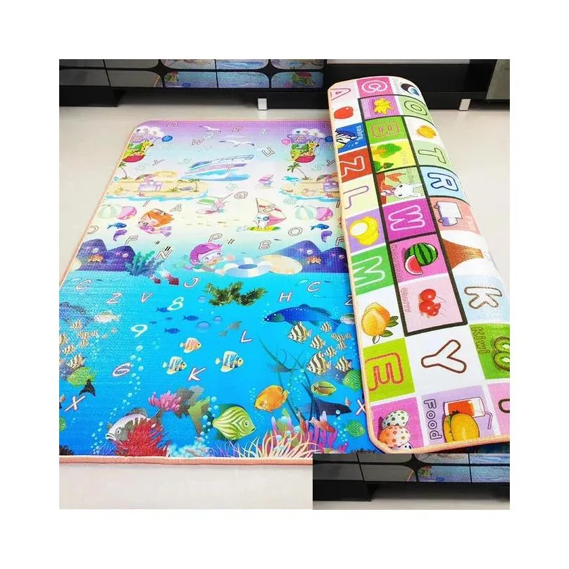 Baby Play Mat Waterproof XPE Soft Floor Playmat Foldable Crawling Carpet Kid Game Activity Rug Folding Blanket Educational Toys 240131