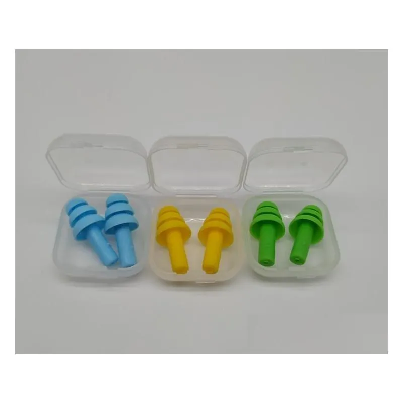 Silicone earplugs Learn waterproof swimming, noise reduction, anti-snoring, sleep earplugs Soft and Flexible Ear Plugs 12 colors