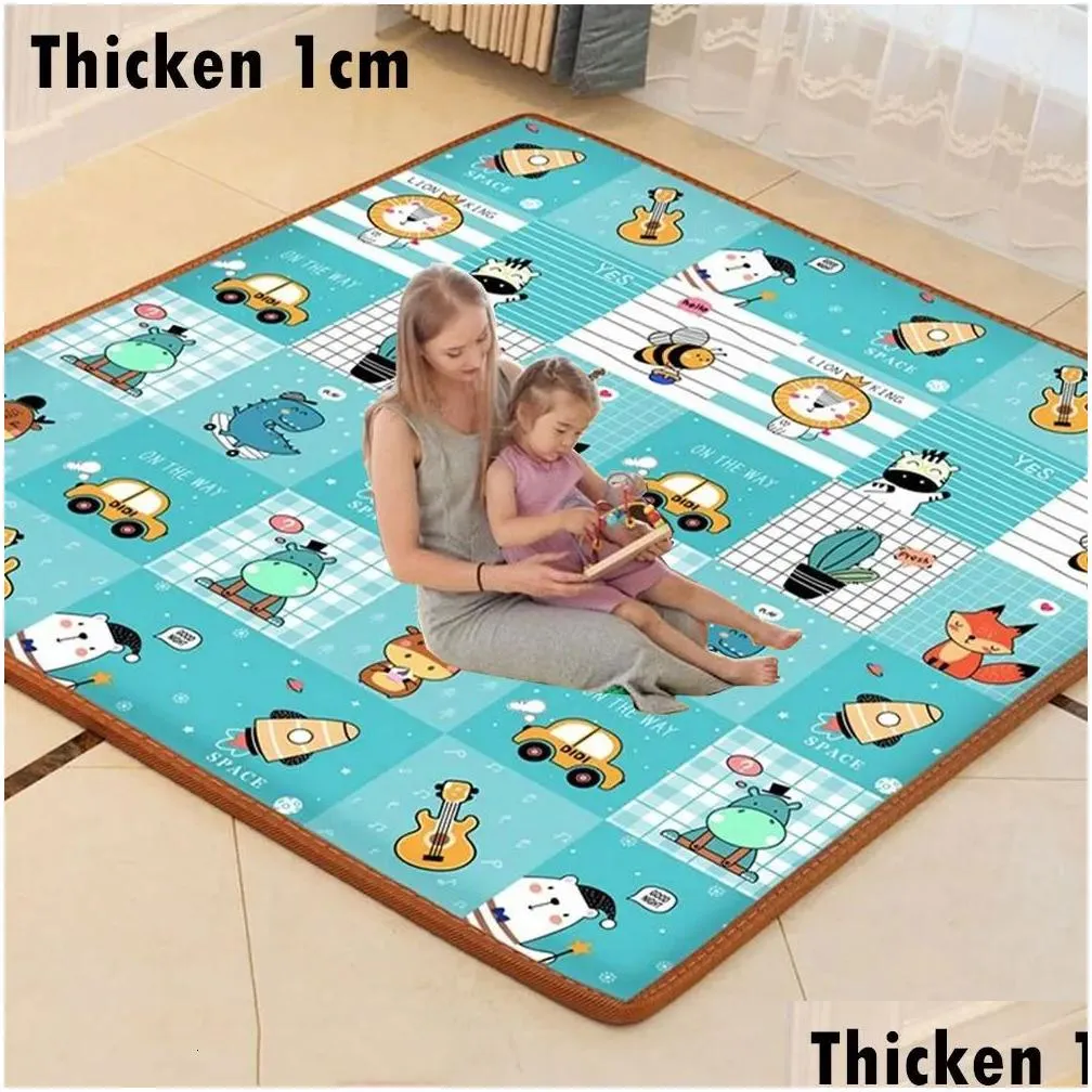 Baby Play Mat Waterproof XPE Soft Floor Playmat Foldable Crawling Carpet Kid Game Activity Rug Folding Blanket Educational Toys 240131