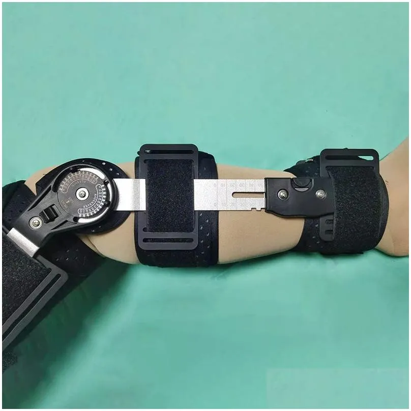 Postoperative knee joint fixation brace for leg fractures, retractable knee protection brace, adjustable knee brace