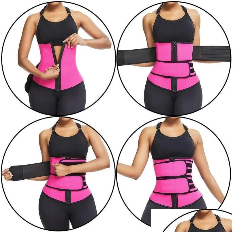 S-XXXL Plus Size Waist Trainer Belt Women High Waist Sweat Shaper Thigh Trimmers Adjustable Sauna Belt