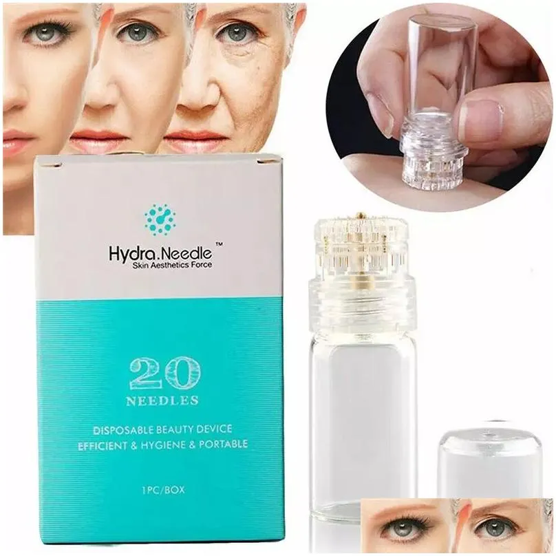Other Health & Beauty Items Hydra Needle 20 Pins Micro Derma Stamp Aqua Channel Mesotherapy Meso Roller Gold Fine Touch System Drop De Dhikl