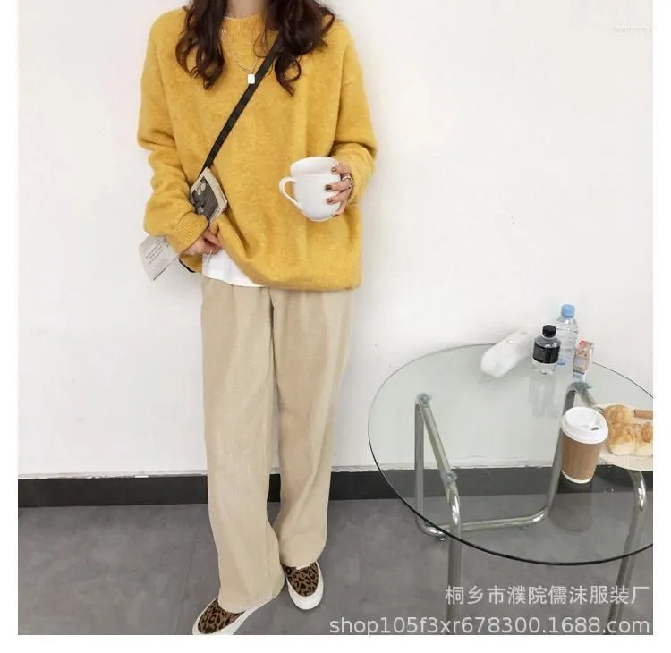 Women`s Sweaters Oversized Sweater Women Pullover Autumn Winter Soft Cashmere Outwear Loose Knitted Jumper Robe Pull Femme Hiver