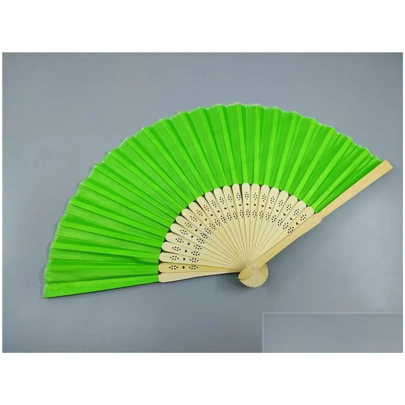 Party Favor Personalized Silk Fan Cloth Hand Customized Bride Groom039S Name Wedding Gift Favor5772539 Drop Delivery Home Garden Festi Dhjiw