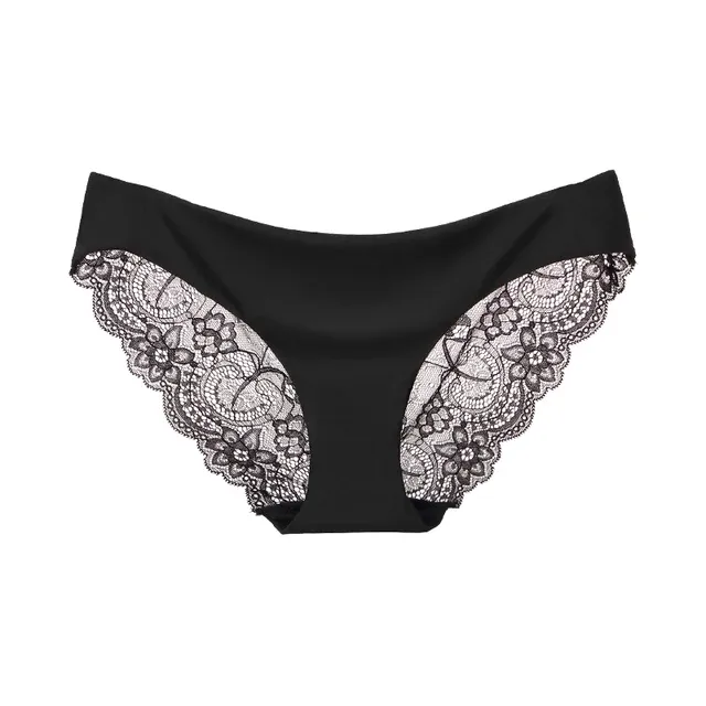 Fashion Lace Underwear Women Panties Sexy Briefs Solid Color Invisible Intimate Lingerie Female Breathable Seamless Panty